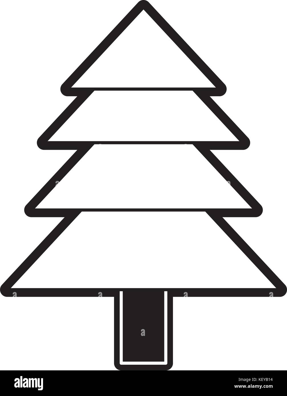 pine tree icon over white background vector illustration Stock Vector ...