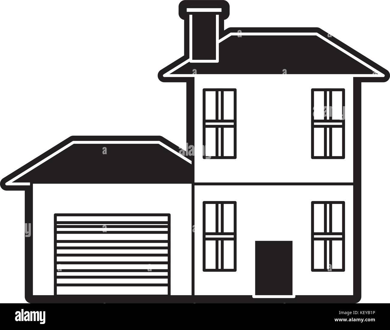 house icon over white background vector illustration Stock Vector Image ...
