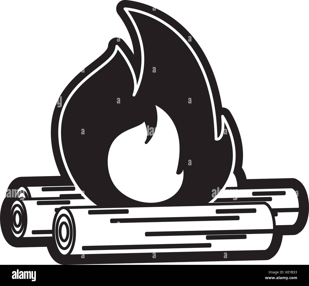 bonfire icon over white background vector illustration Stock Vector ...