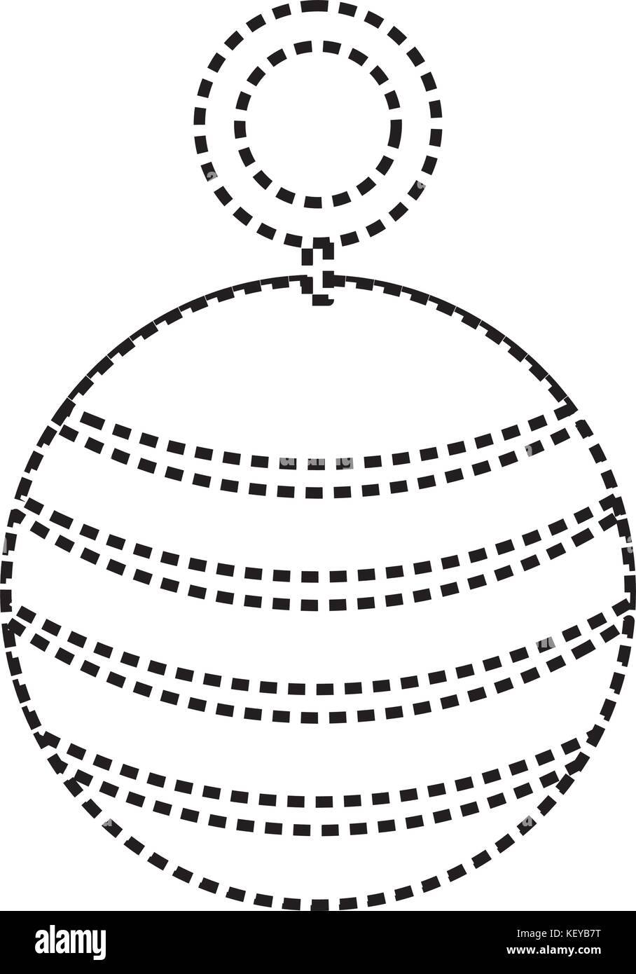 decorative christmas ball icon over white background vector ...