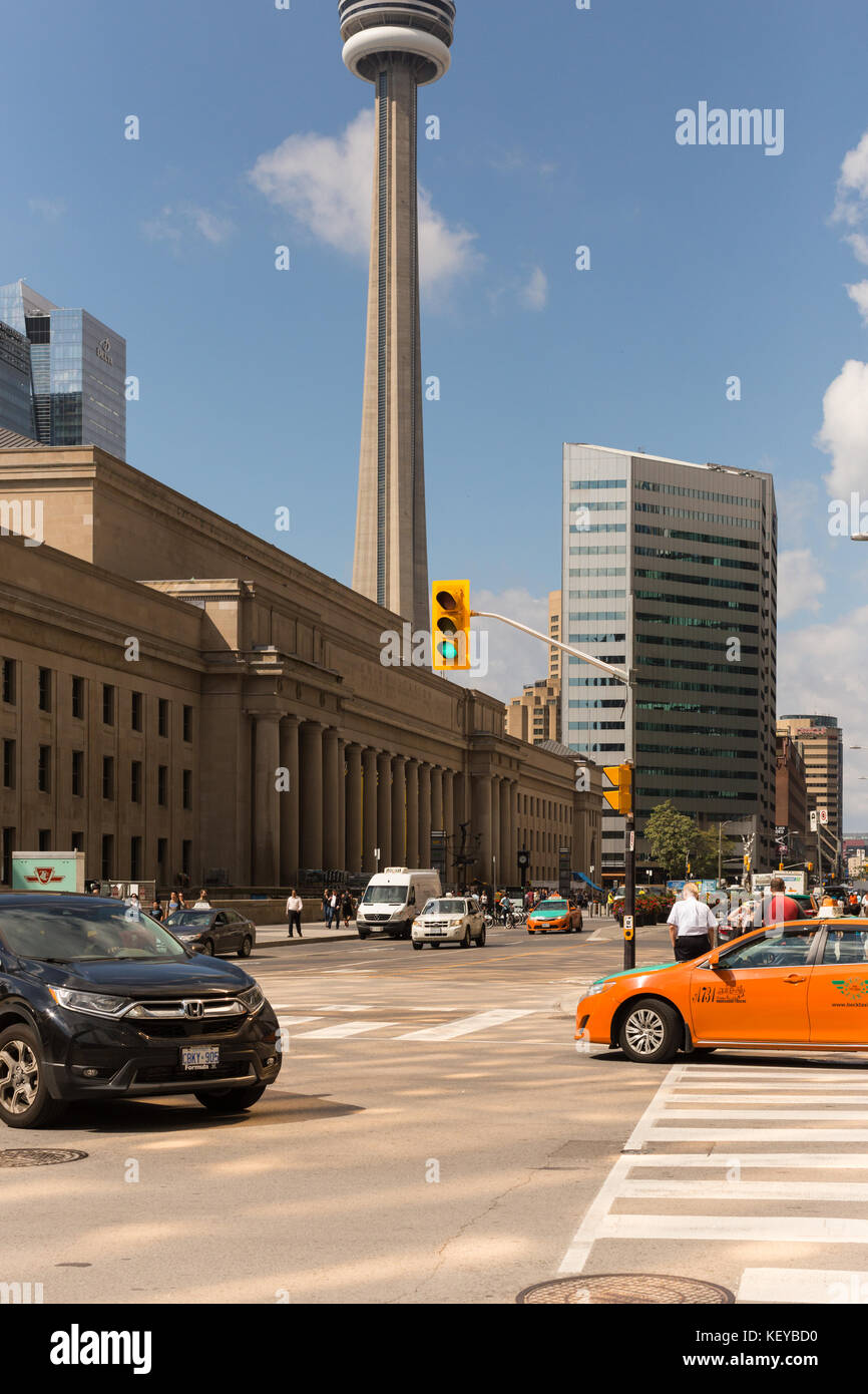 Union Station and CN Tower in Toronto, Canada Stock Photo - Alamy