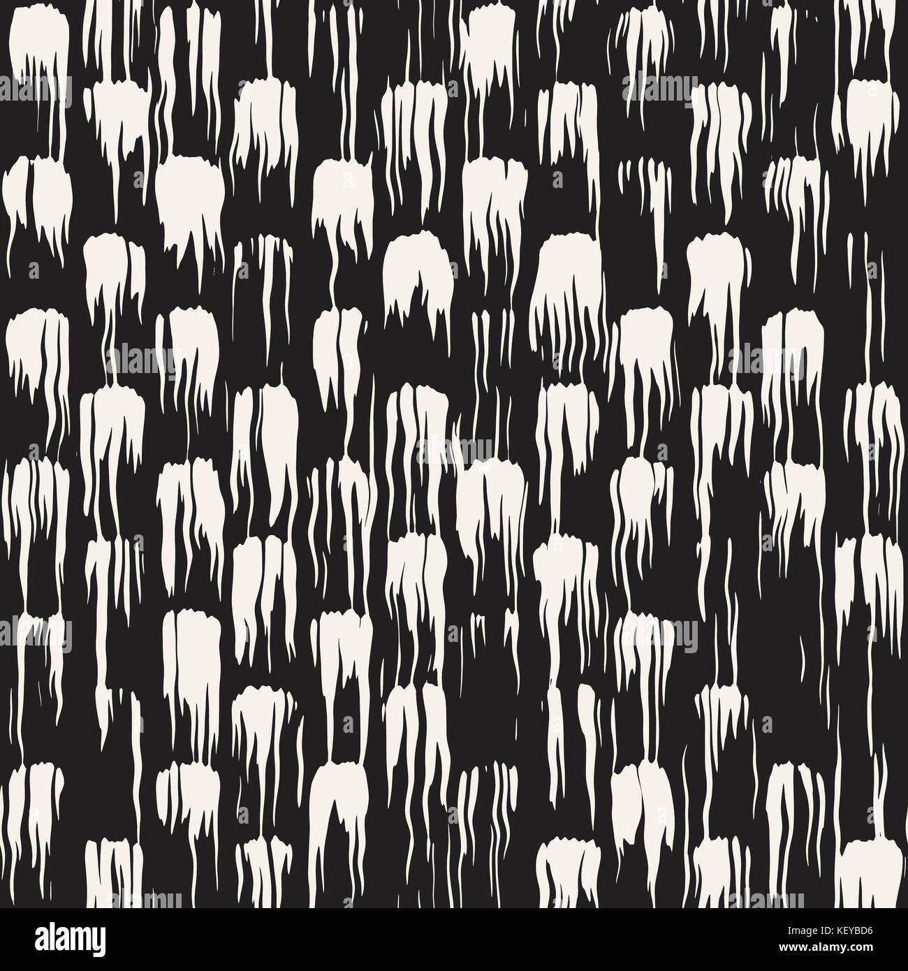 Vector seamless pattern with brush stripes and strokes. Black and white ...