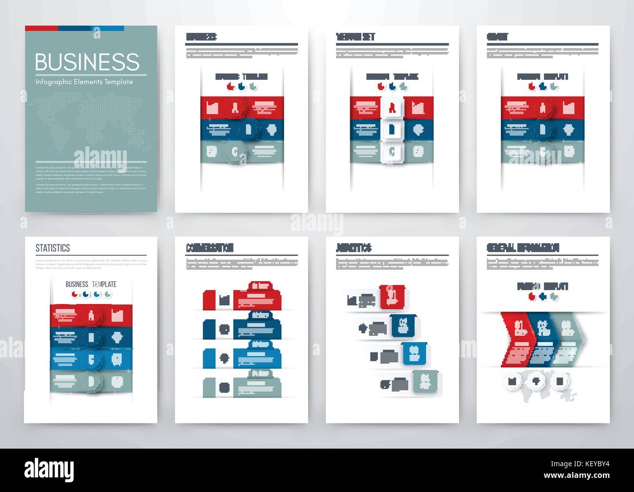 Color elements for infographics Stock Vector