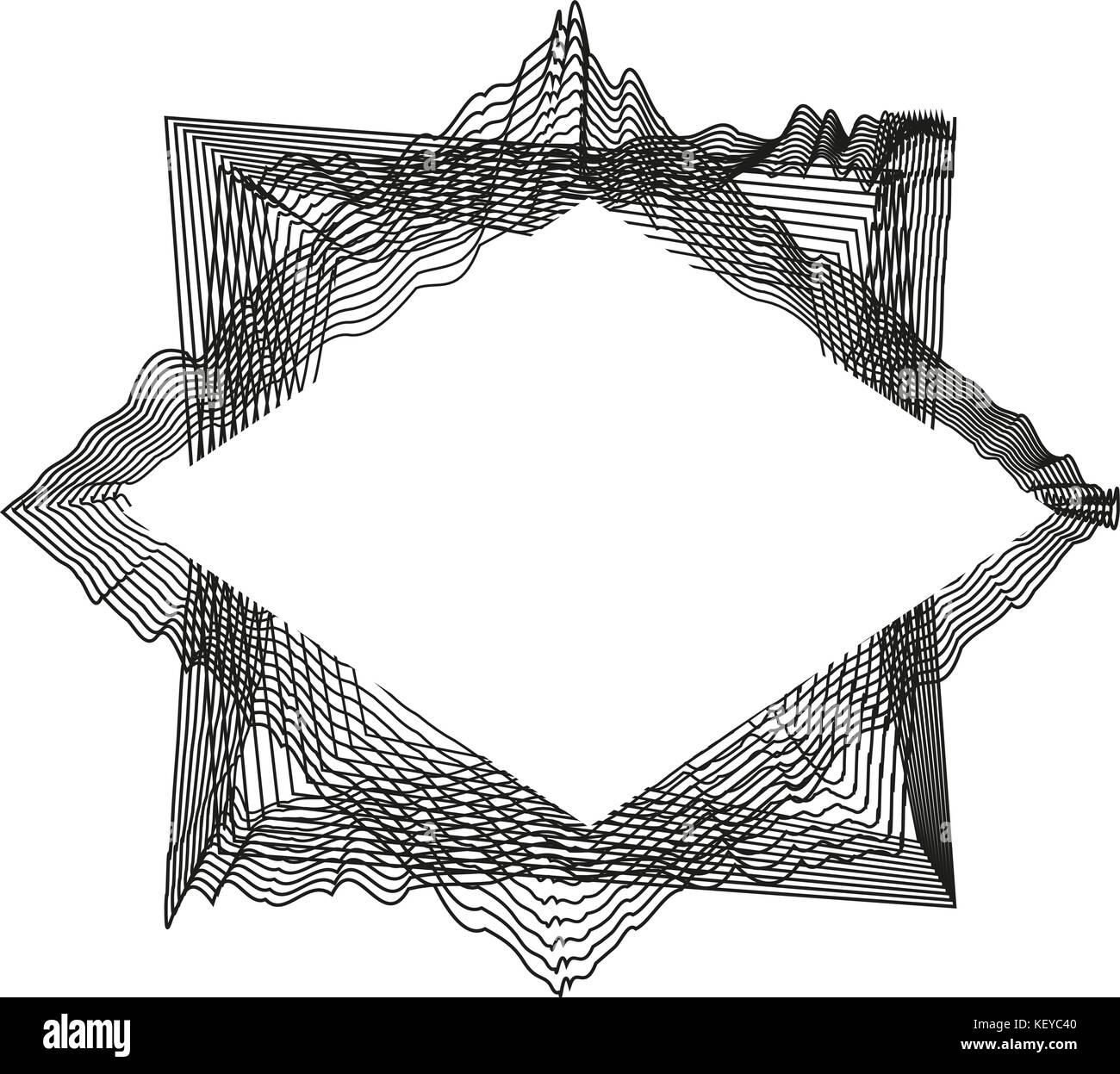 Monochrome abstract frame for text. Isolated on white background ...
