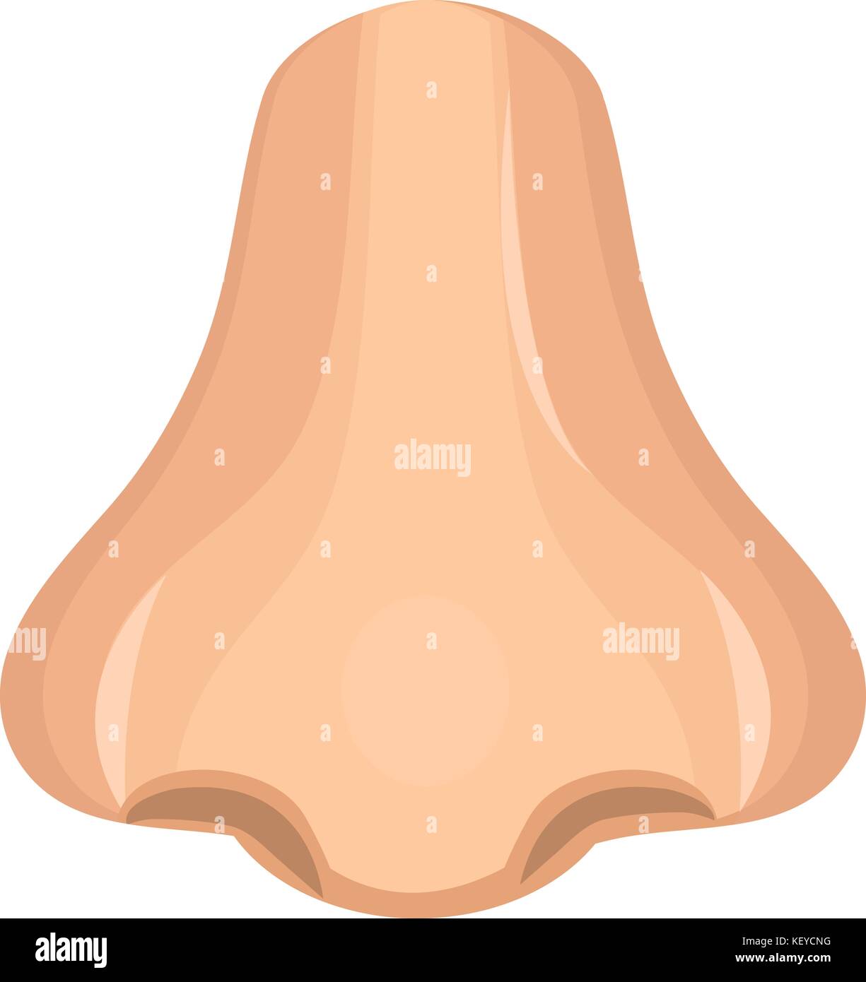 Nose icon is a flat style. The sense of smelling, medicine concept