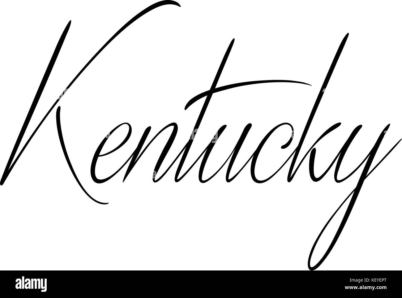 Kentucky text sign illustration on white bakground Stock Vector