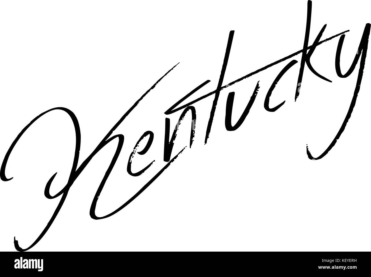 Kentucky text sign illustration on white bakground Stock Vector