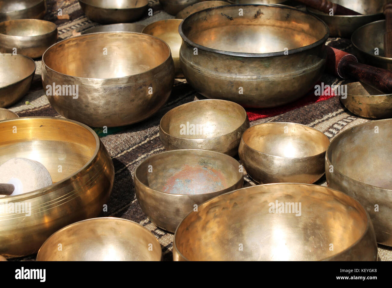 Singing Bowl for sale. Popular souvenier in Nepal, Tibet and India