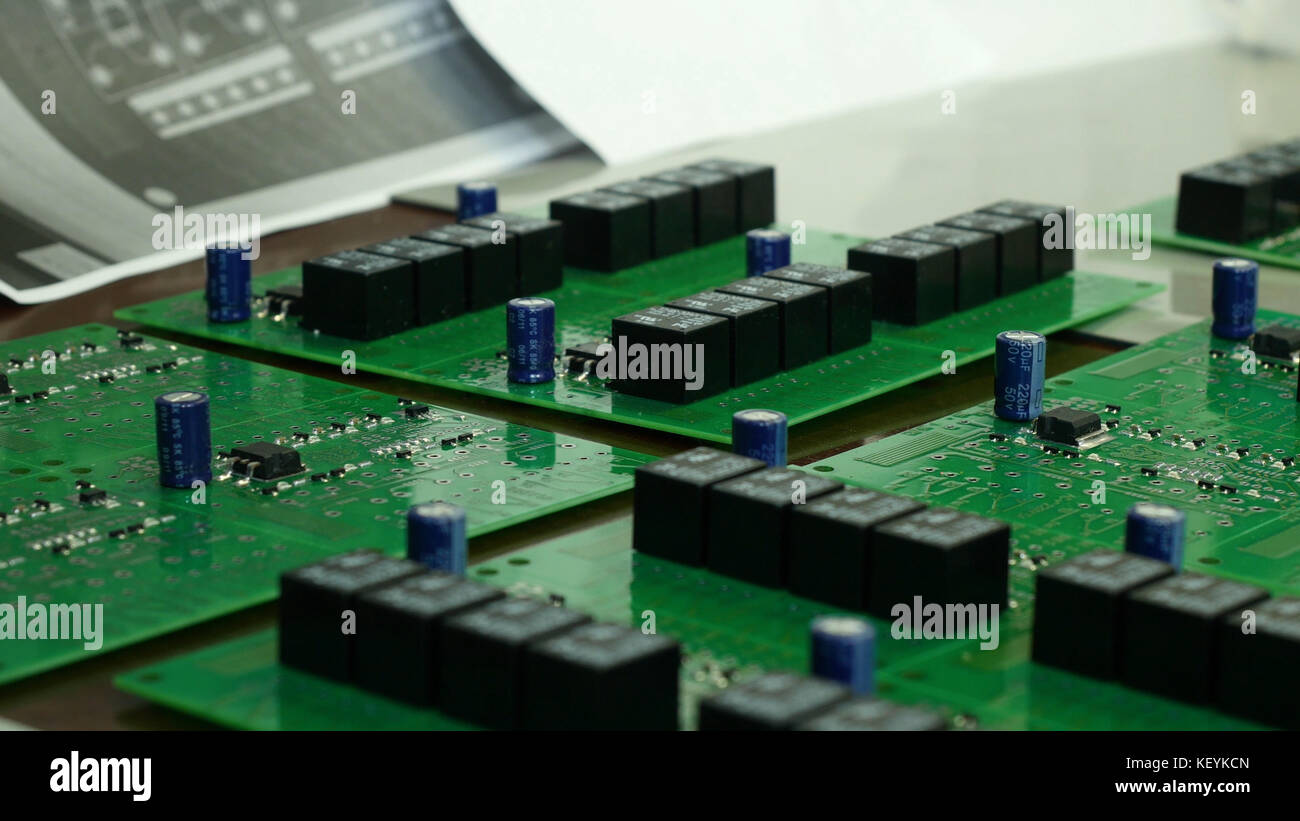 Detail of integrated circuit board with chip. Integrated Circuit Board
