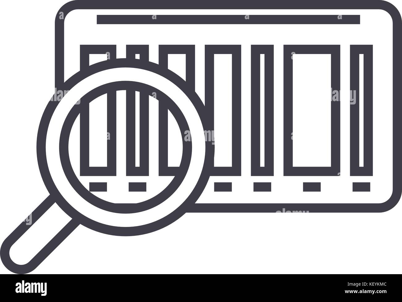 tracking code linear icon, sign, symbol, vector on isolated background ...