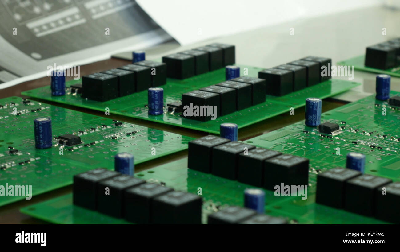 Detail of integrated circuit board with chip. Integrated Circuit Board