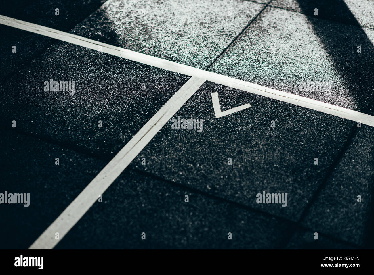 Floor markings at gym Stock Photo Alamy
