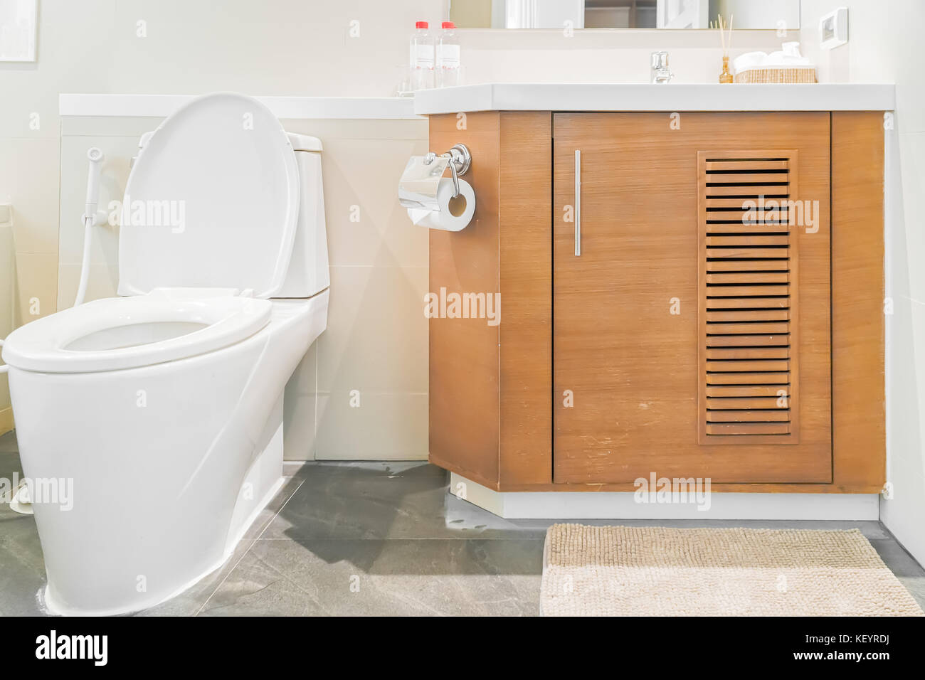 Water closet in bathroom Stock Photo Alamy