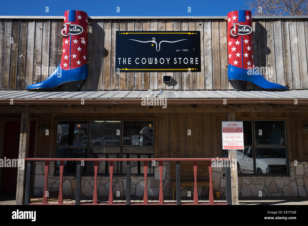 January 7, 2016 Bandera, Texas, USA western style store front in the