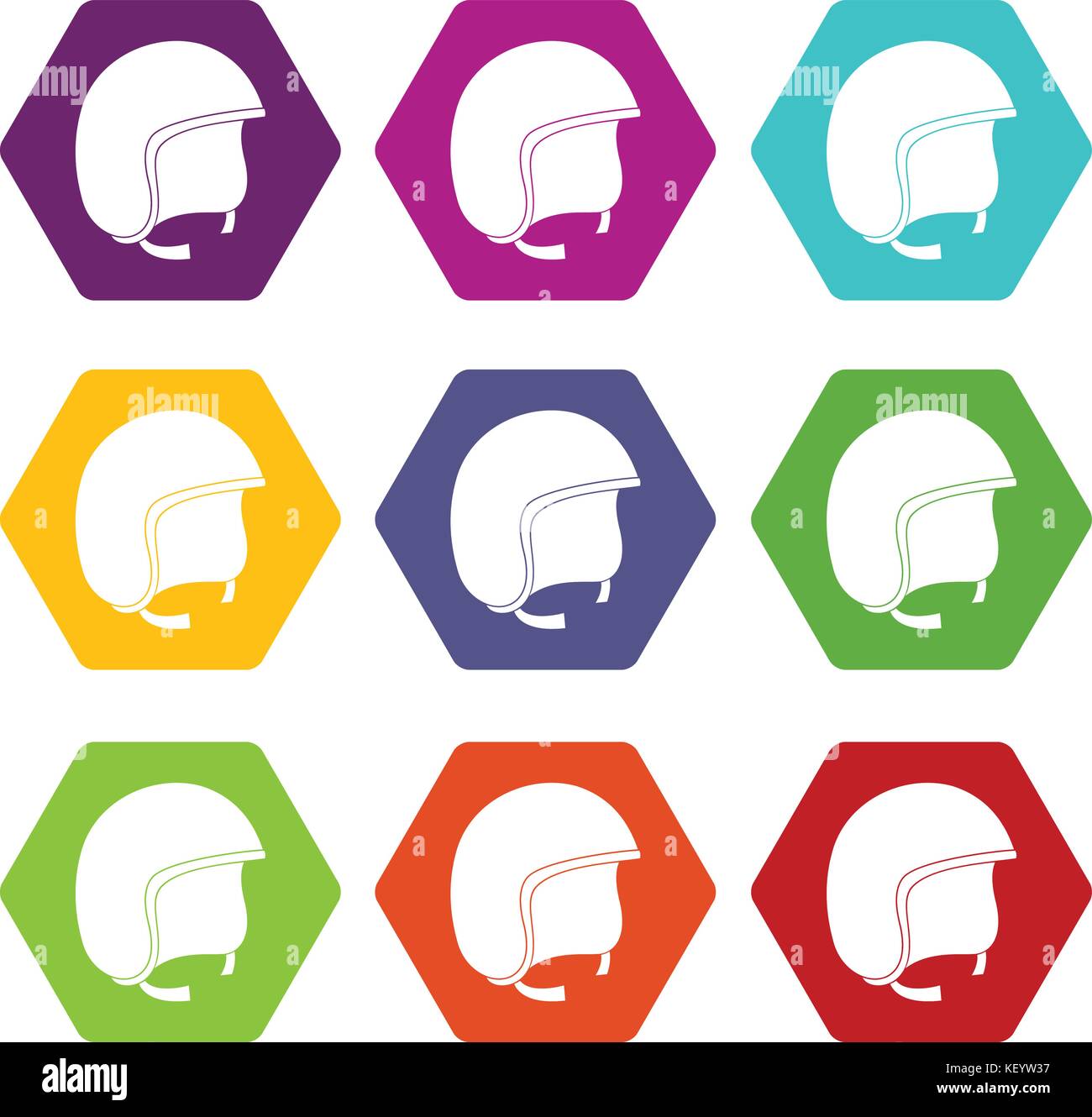 Safety helmet icon set color hexahedron Stock Vector Image & Art - Alamy