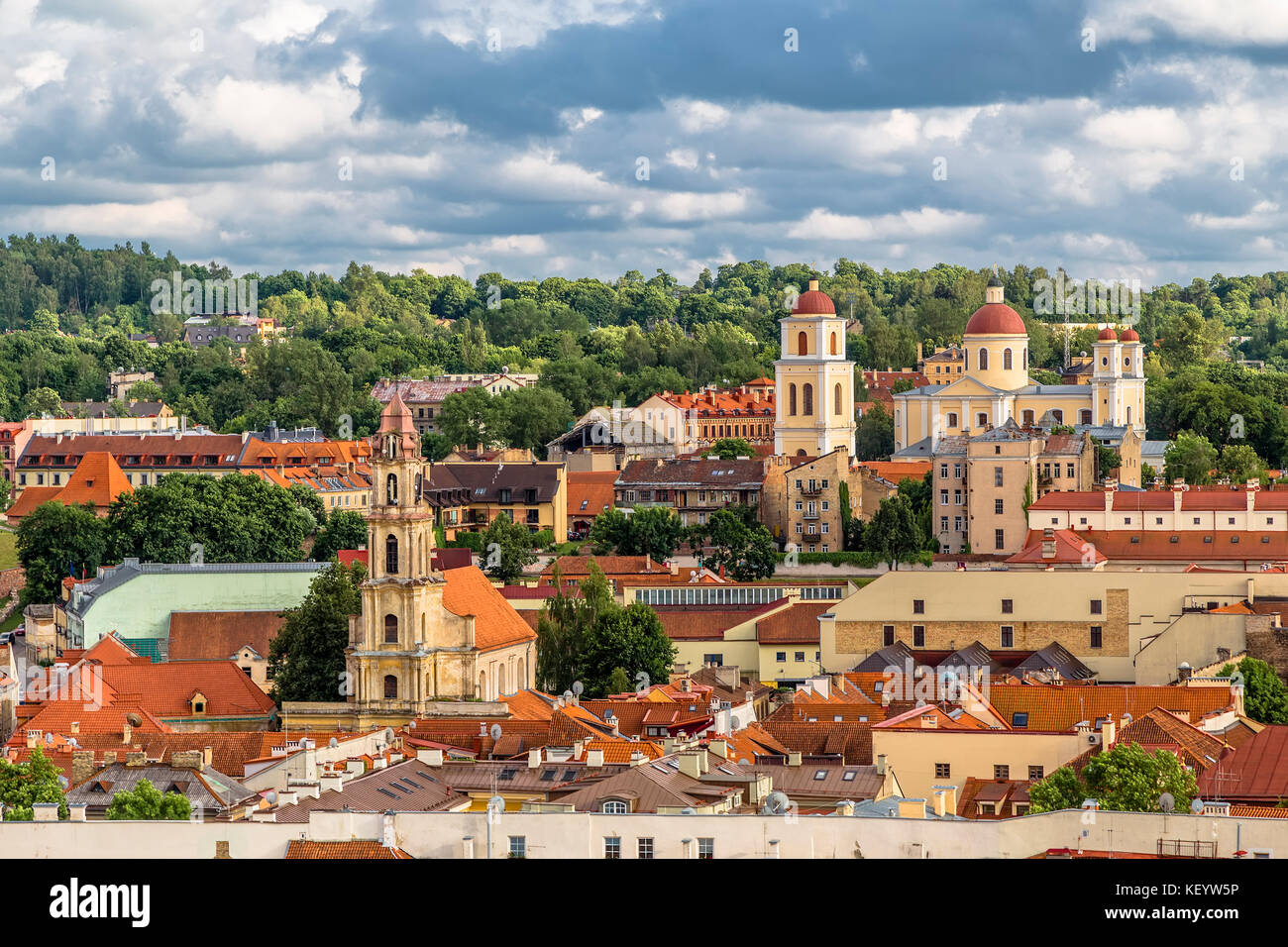 View of the Old Town. Vilnius. Lithuania. Stock Photo