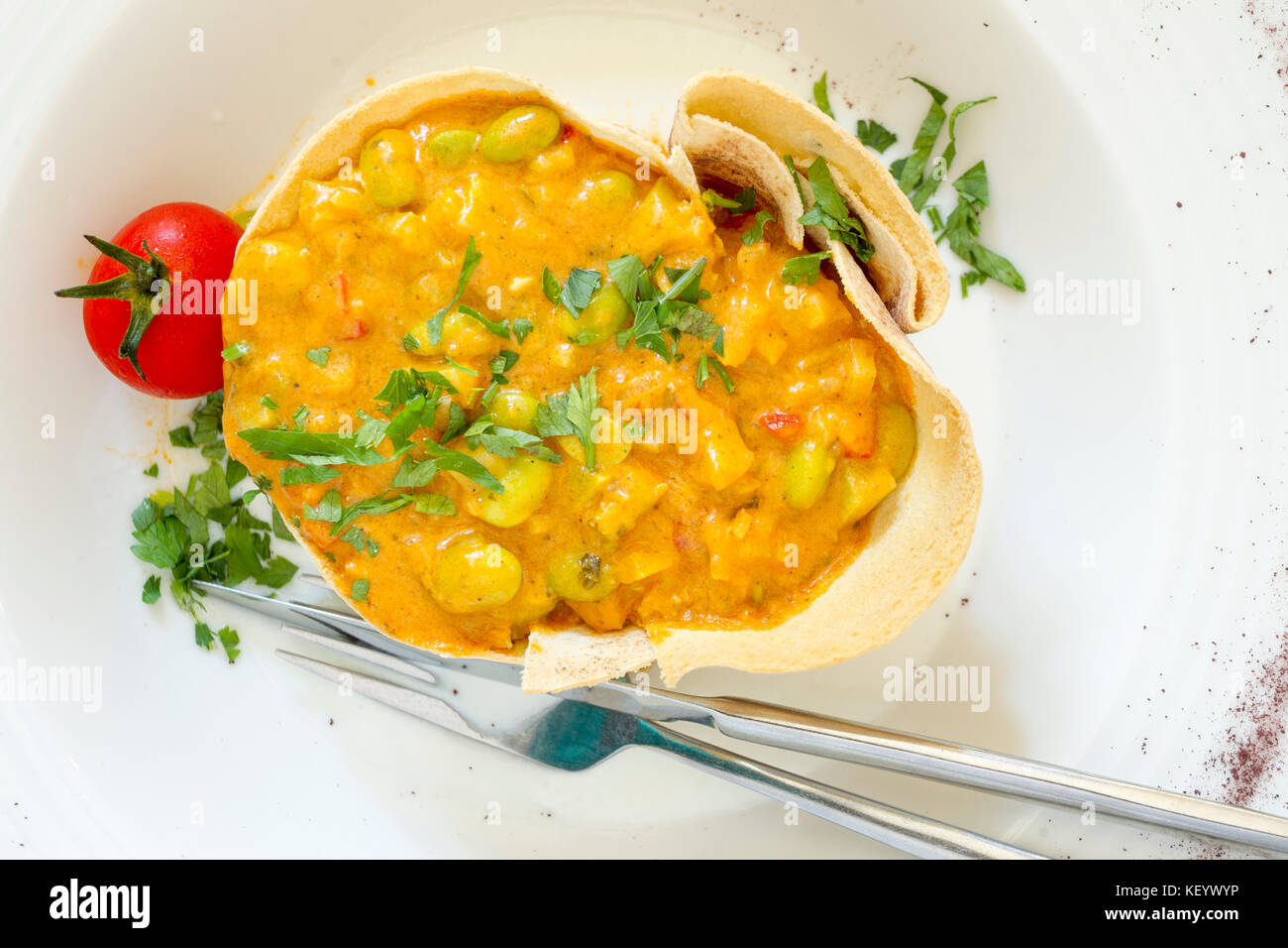 Soybean stew with vegetables and parsley Stock Photo Alamy