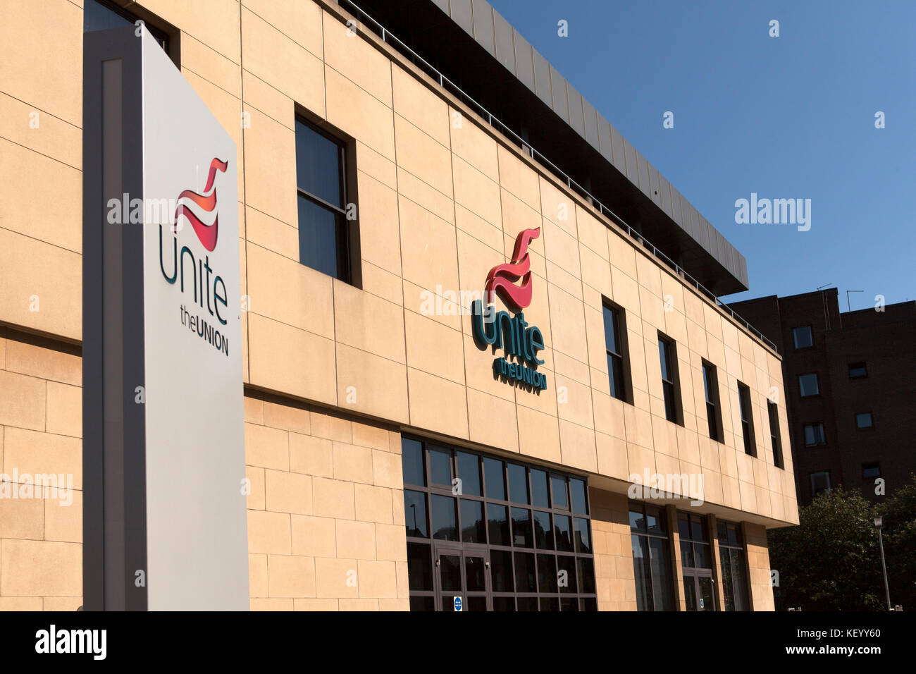 UNITE office building in NewcastleuponTyne, England. The building is