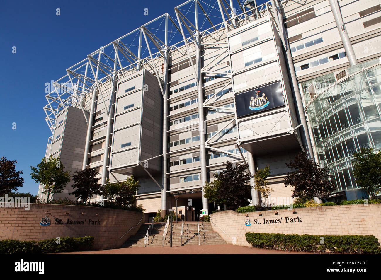 St James' Park in NewcastleuponTyne, England. The stadium is the home of Newcastle United