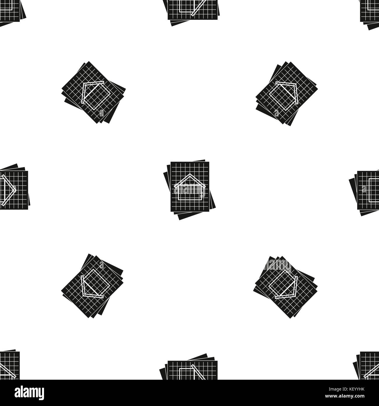 House blueprint pattern seamless black Stock Vector Image & Art - Alamy