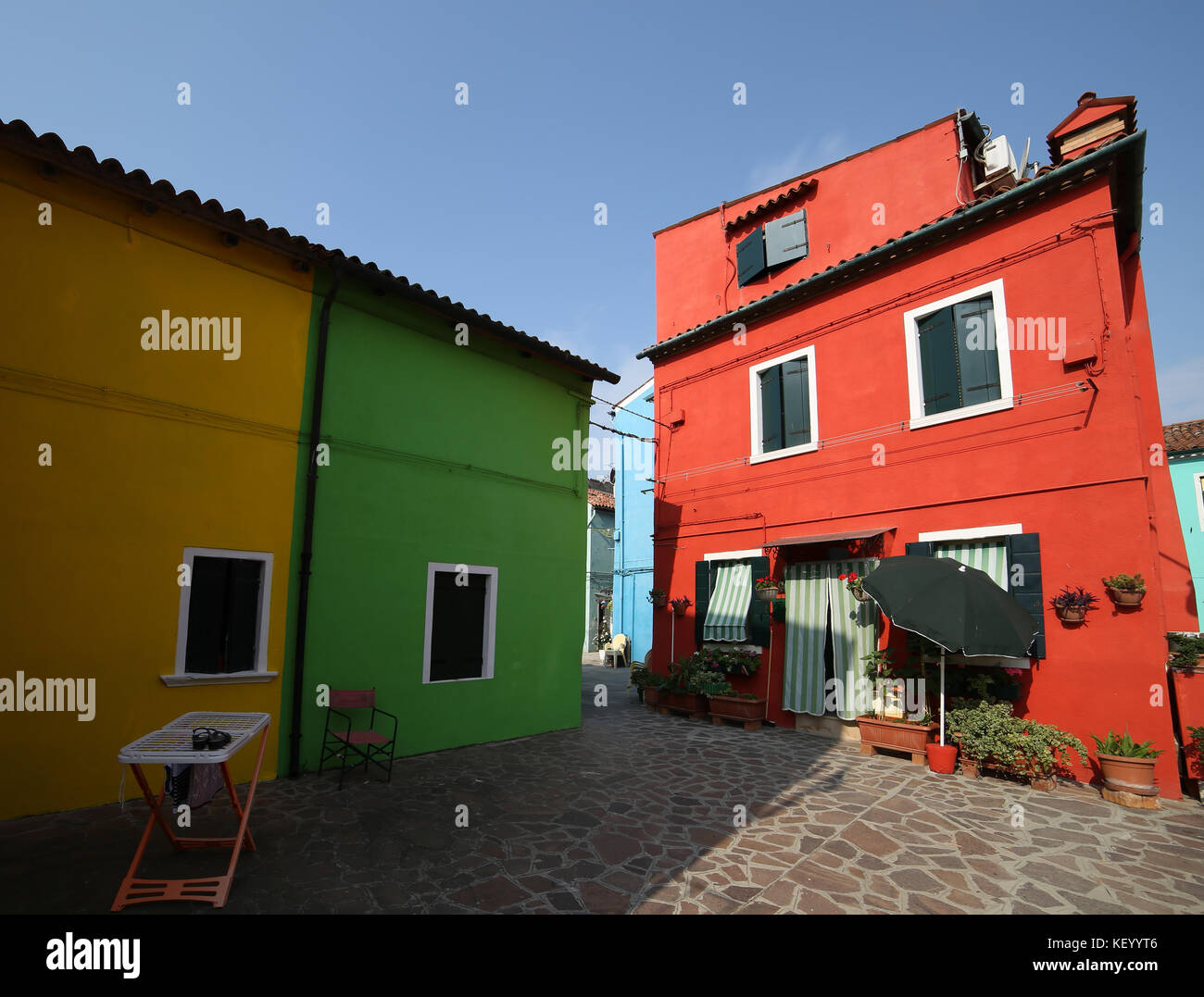Colorful home in the famous Burano Island near Venice in Italy Stock ...