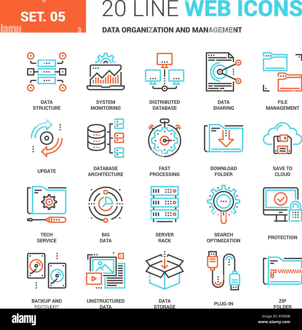 Data Organization and Management Stock Vector Image & Art - Alamy