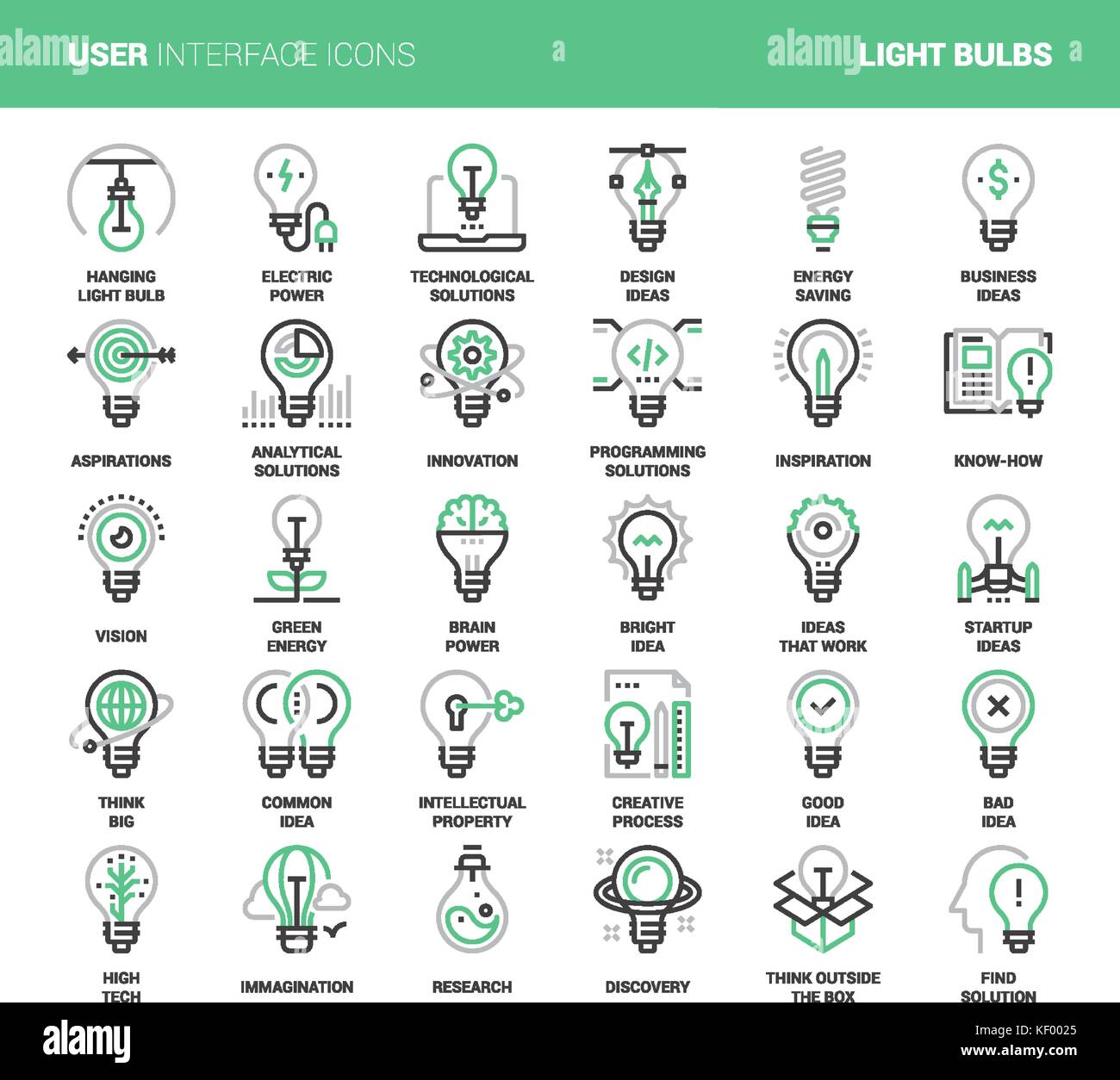 Light bulbs icons Stock Vector Image & Art - Alamy