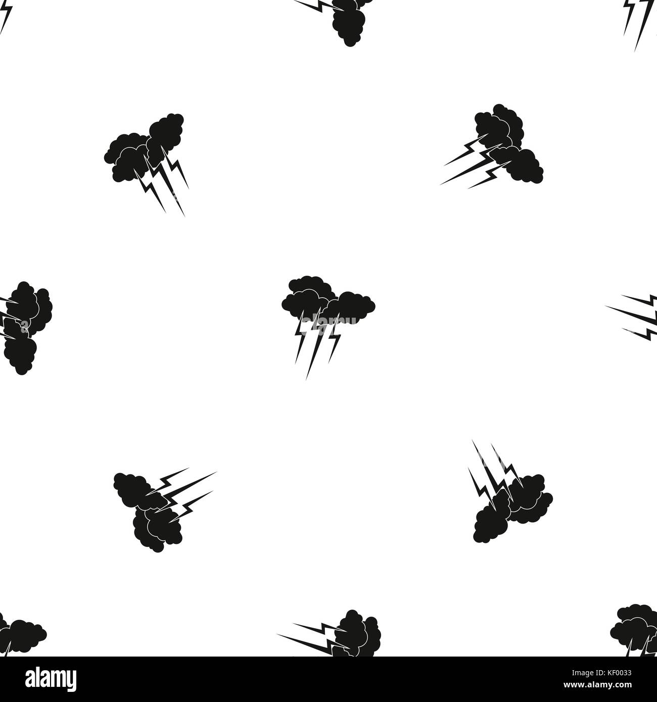 Cloud with lightnings pattern seamless black Stock Vector Image & Art ...
