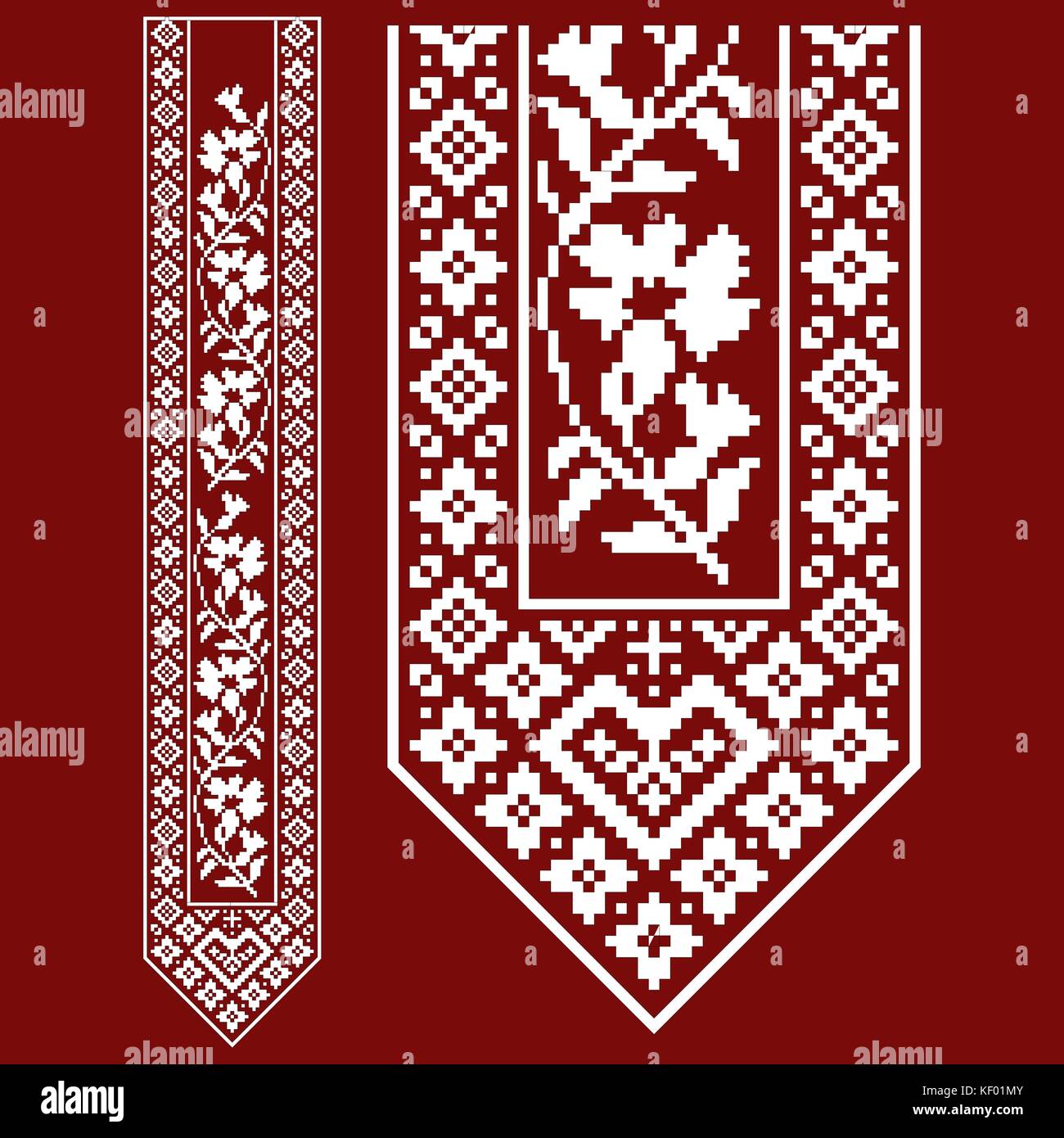 Traditional embroidery. Vector illustration of ethnic seamless