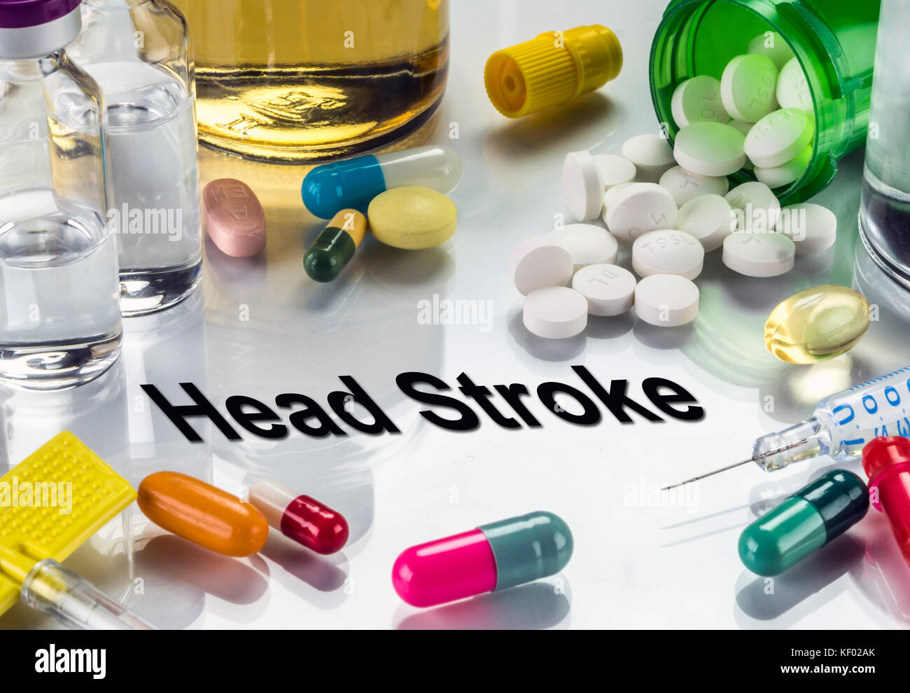 Head stroke, medicines as concept of ordinary treatment, conceptual ...