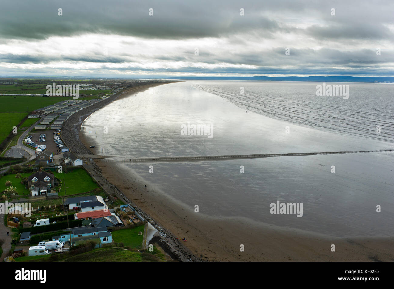 Brean Beach From Brean Down Somerset England Stock Photo Alamy
