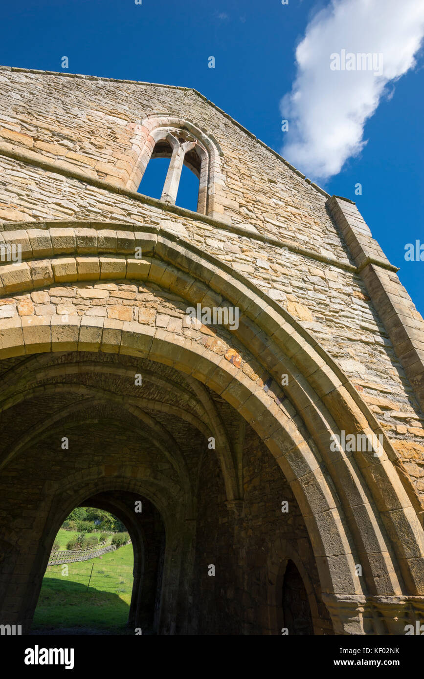 The gatehouse at Easby Abbey near Richmond in North Yorkshire, England