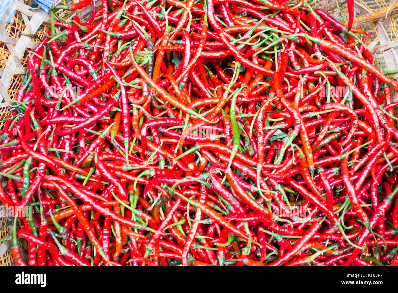 Red chili pepper wallpaper, market in Indonesia Stock Photo - Alamy