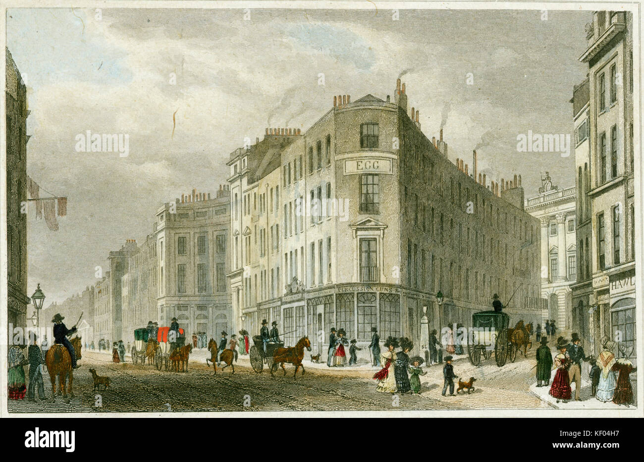Piccadilly, London. An engraving showing Piccadilly from Coventry