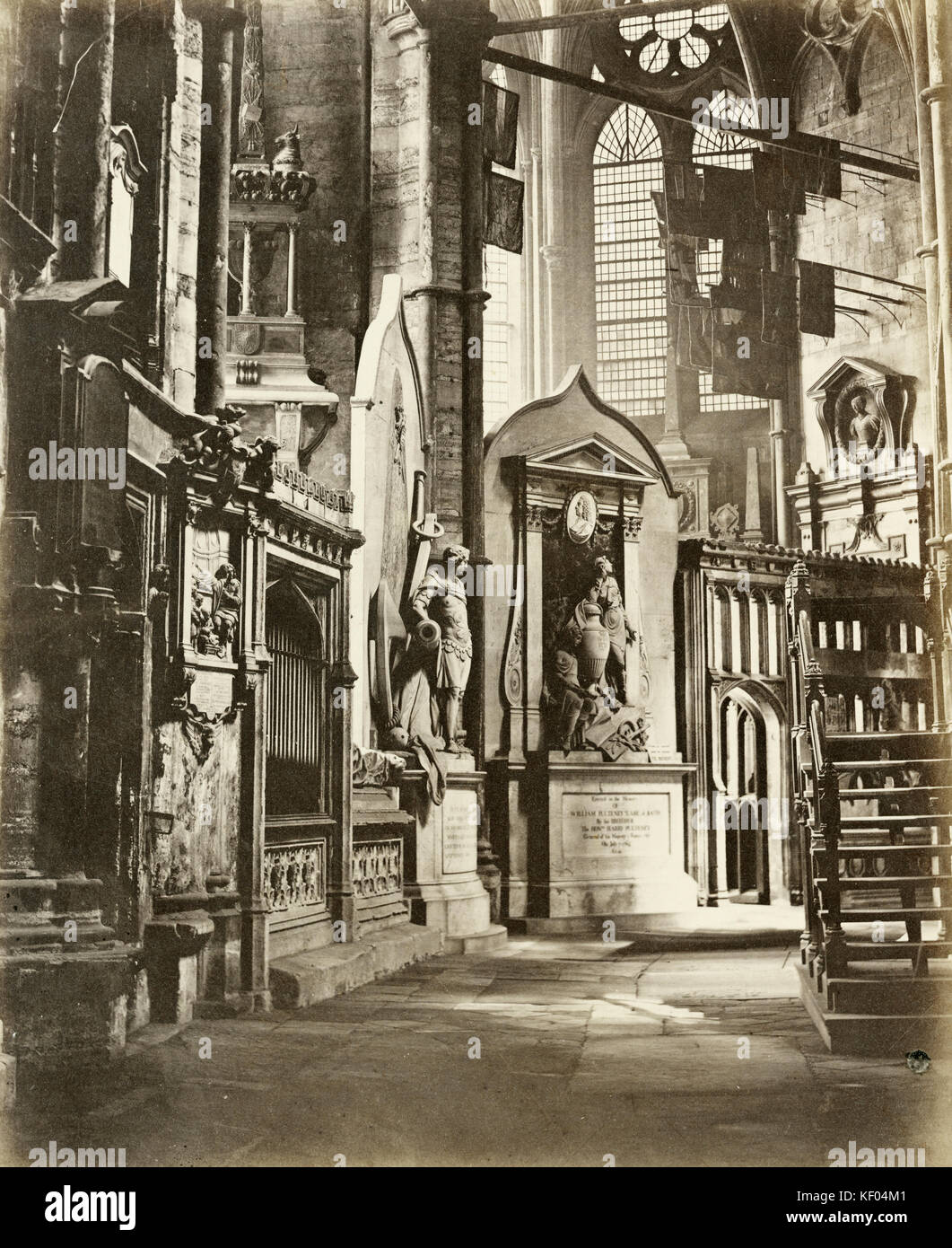 The north aisle of Westminster Abbey, London. Victor Albert Prout???s