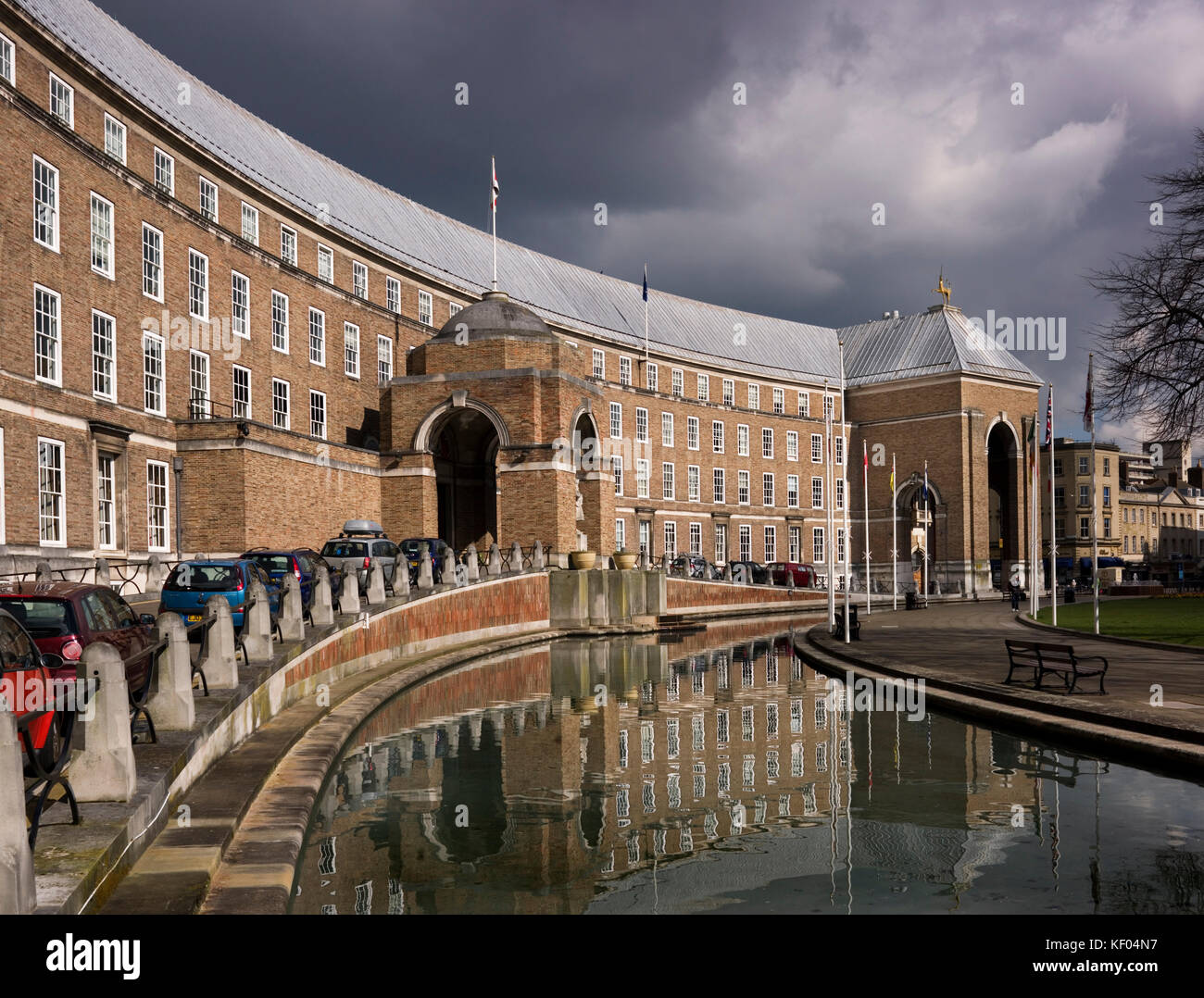 Council House, College Green, Bristol. 19351952. By Vincent Harris. General view of front