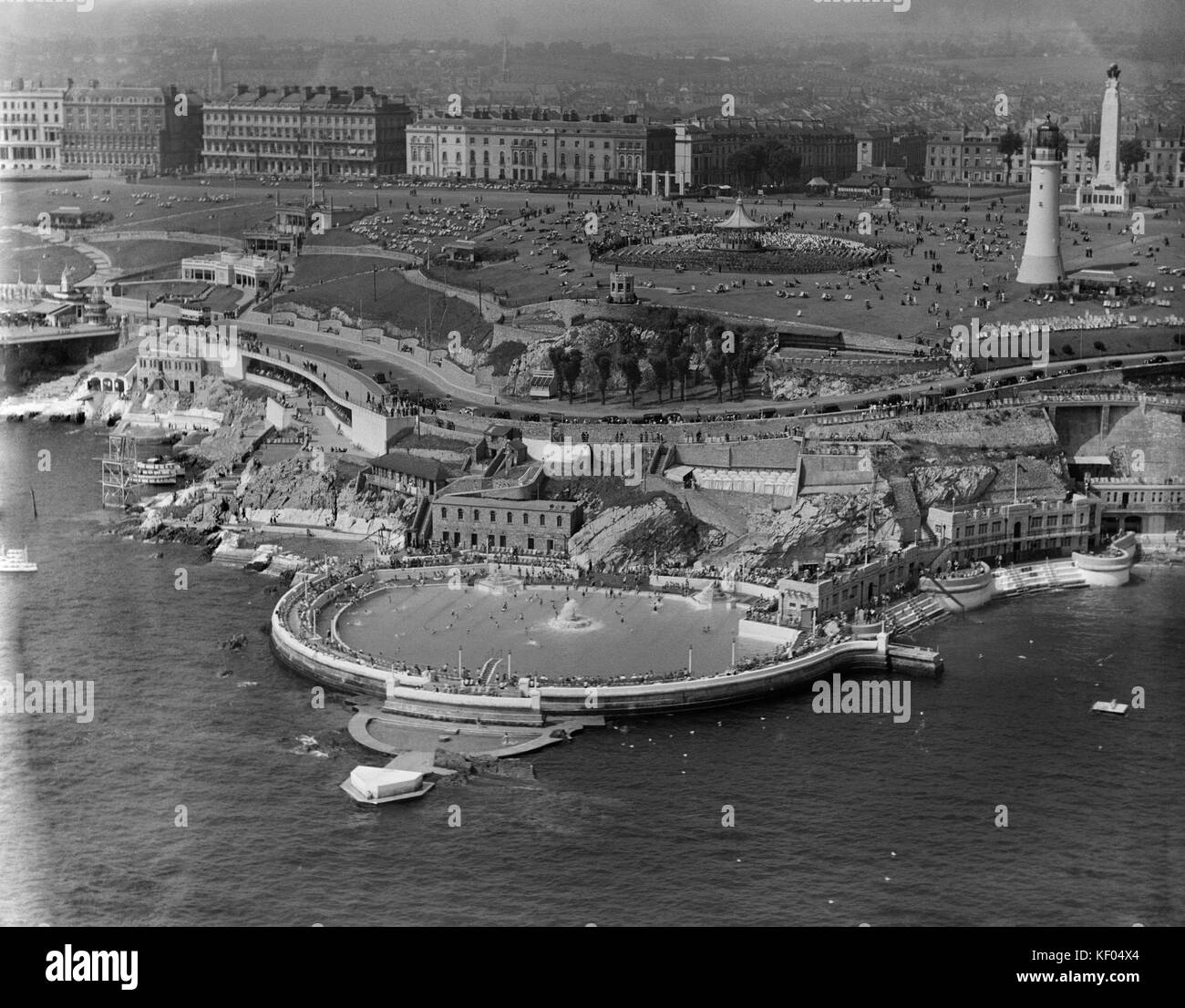 Plymouth Hoe, Devon. Aerial view by Aeropictorial. August 1937. Aerofilms Collection. Stock Photo