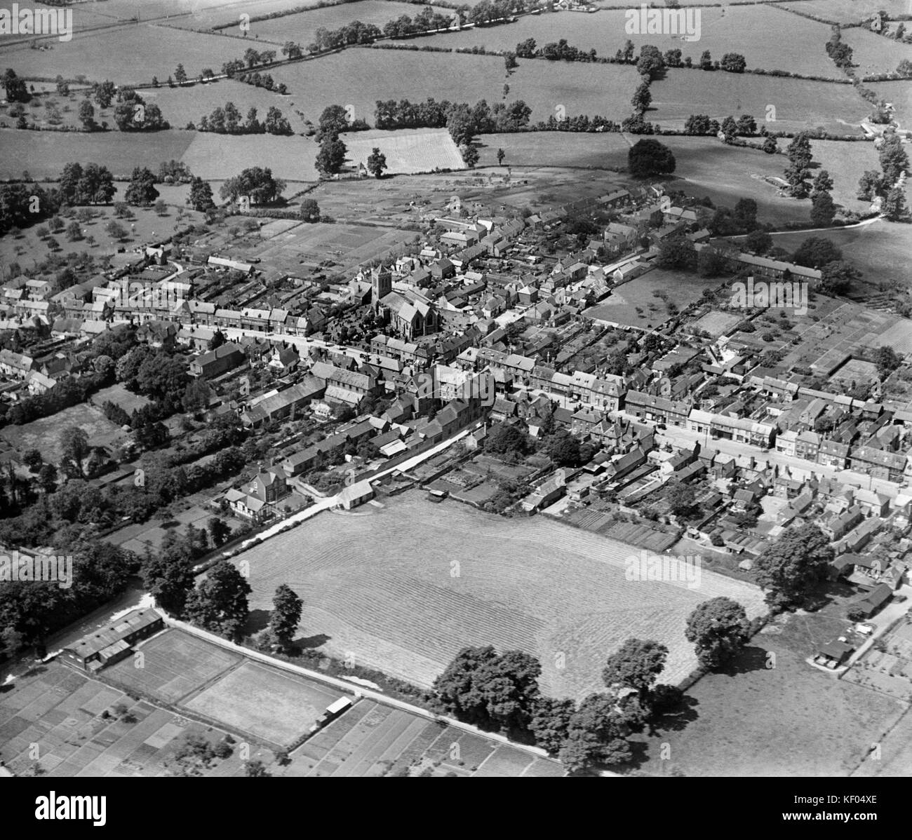 WOOTTON BASSETT, Wiltshire. Aerial view of the Church of St
