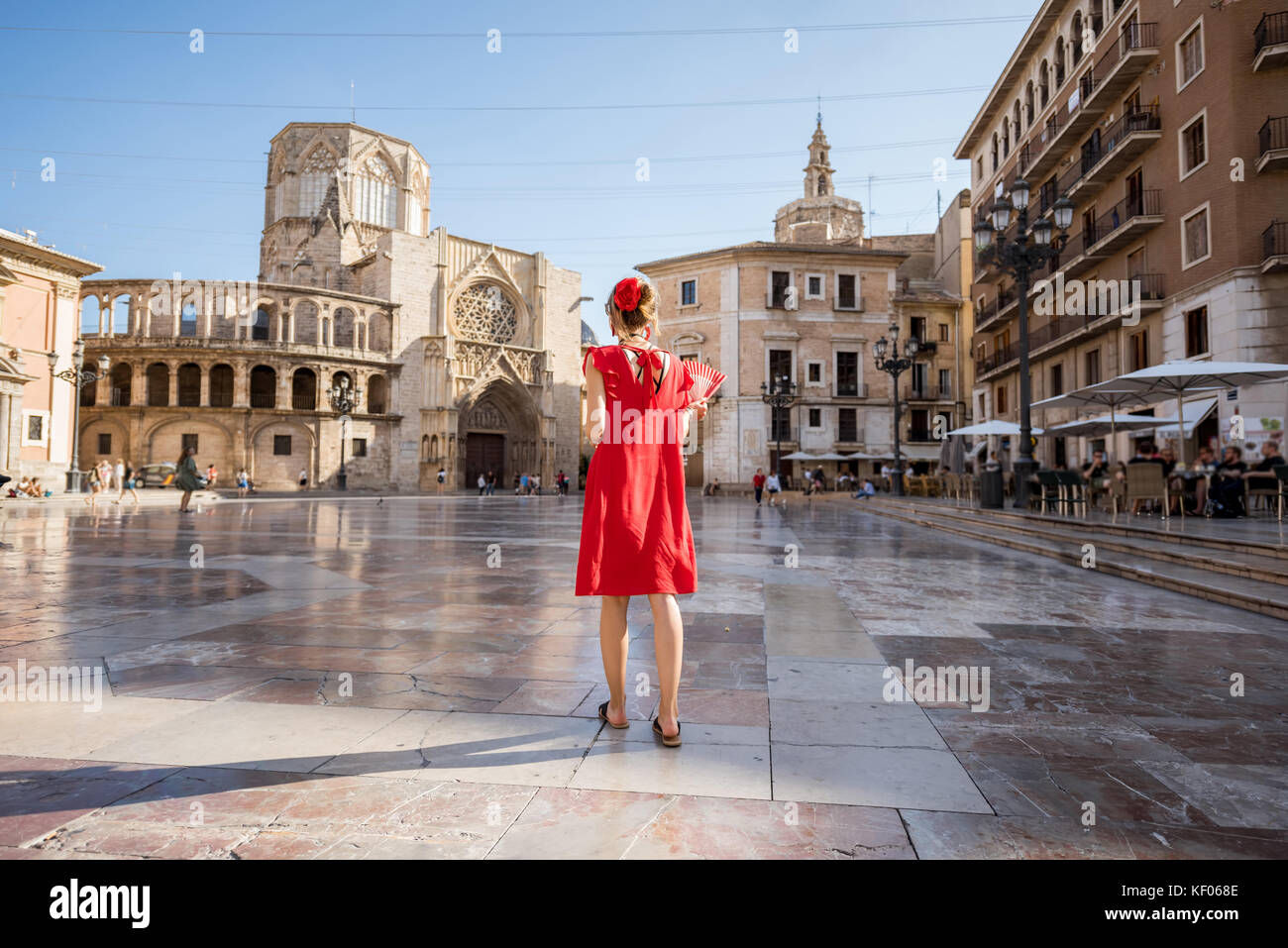 Woman dress street rear view hi-res stock photography and images - Alamy