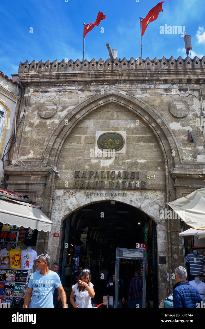 Entrance to the Grand Bazaar (Kapaliçarsi), Gate 7. Istanbul. Turkey. Stock Photo