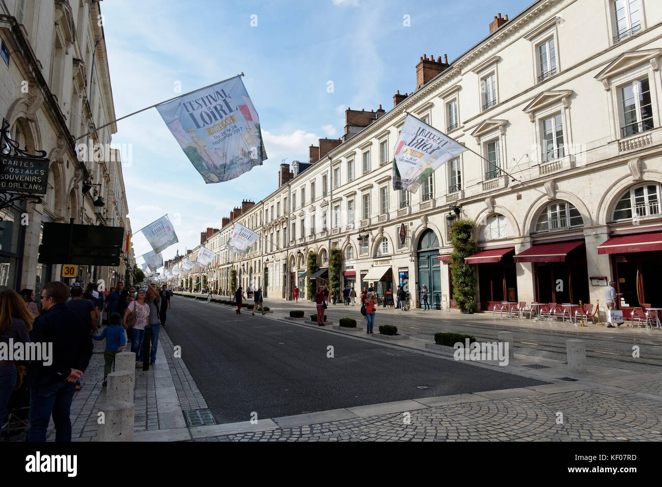 Jeanne d'Arc street in Orléans (Loiret, Centre, Val de Loire). Stock Photo
