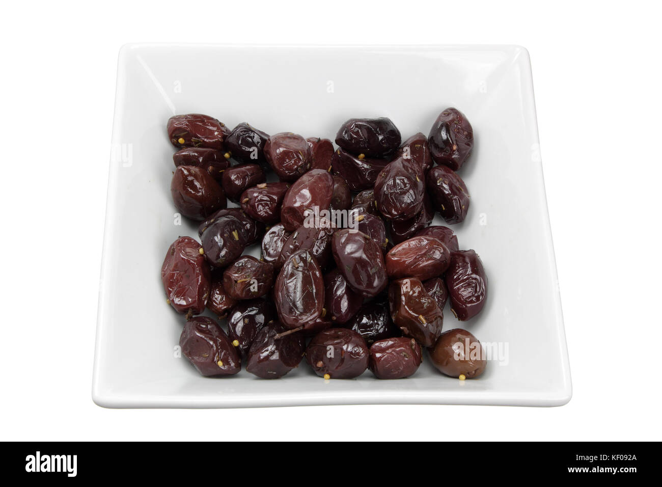 Olives in Bowl on White Background Stock Photo - Alamy