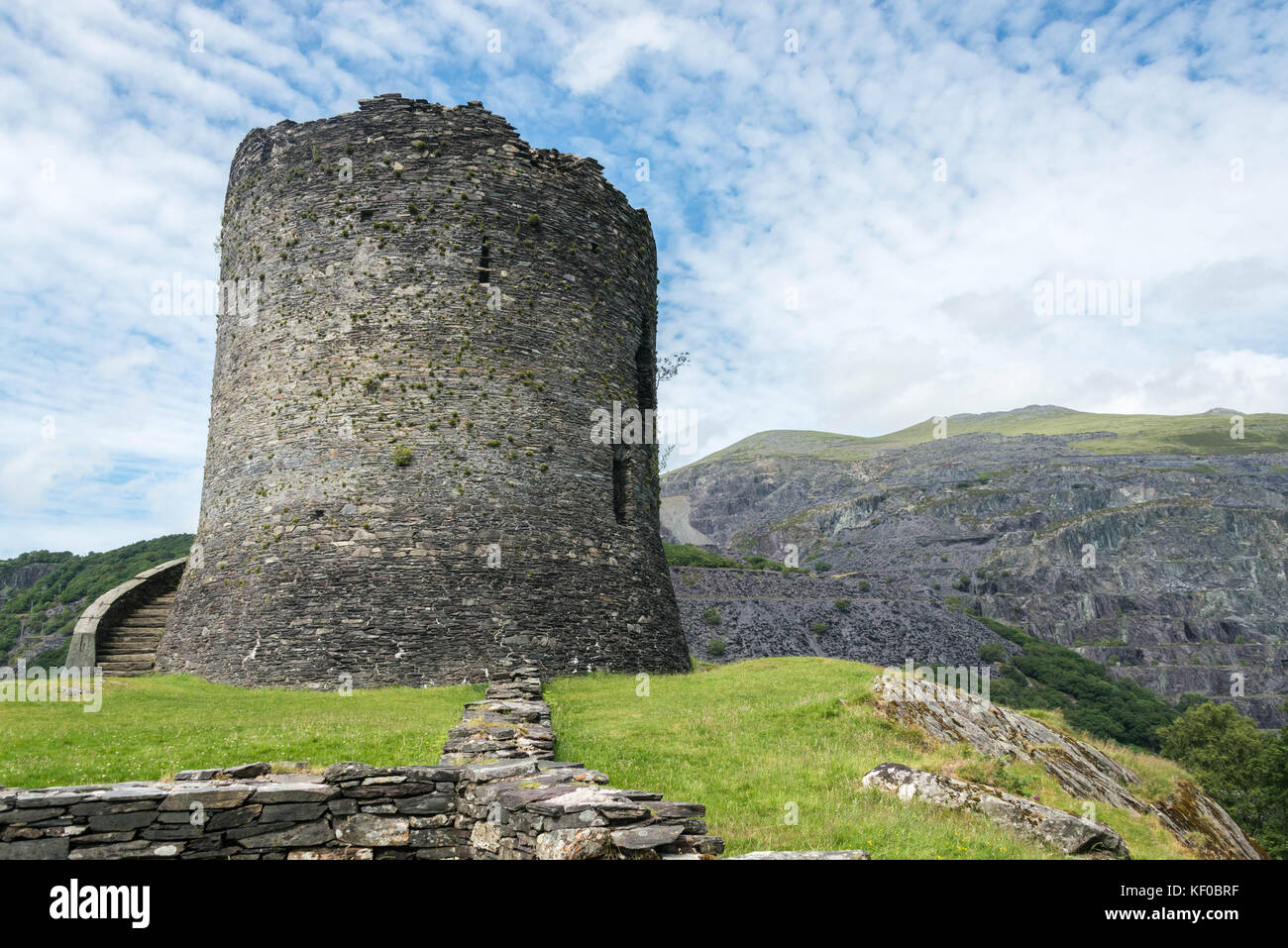 Dolbadarn Castle, a 13th century castle in Llanberis, North Wales Wales Stock Photo