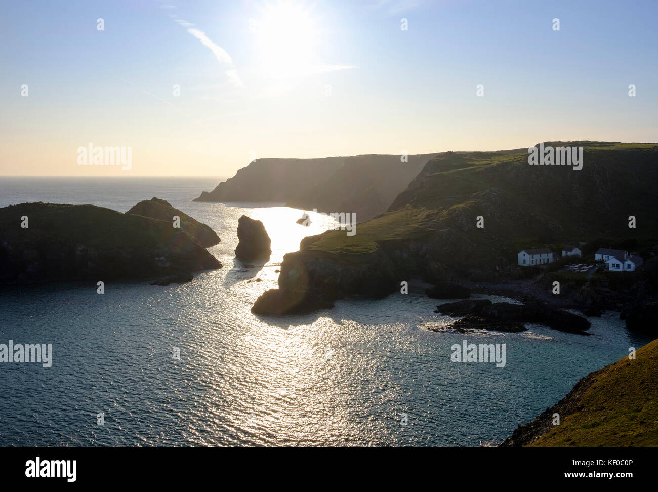 Abendstimmung, Kynance Cove, Lizard-Halbinsel, Cornwall, England, Großbritannien Stock Photo
