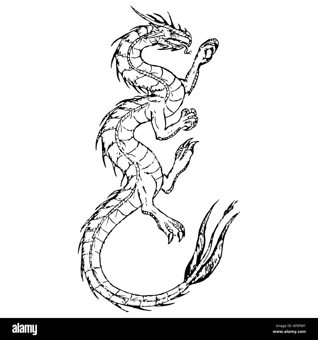 Chinese dragon tattoo hi-res stock photography and images - Alamy
