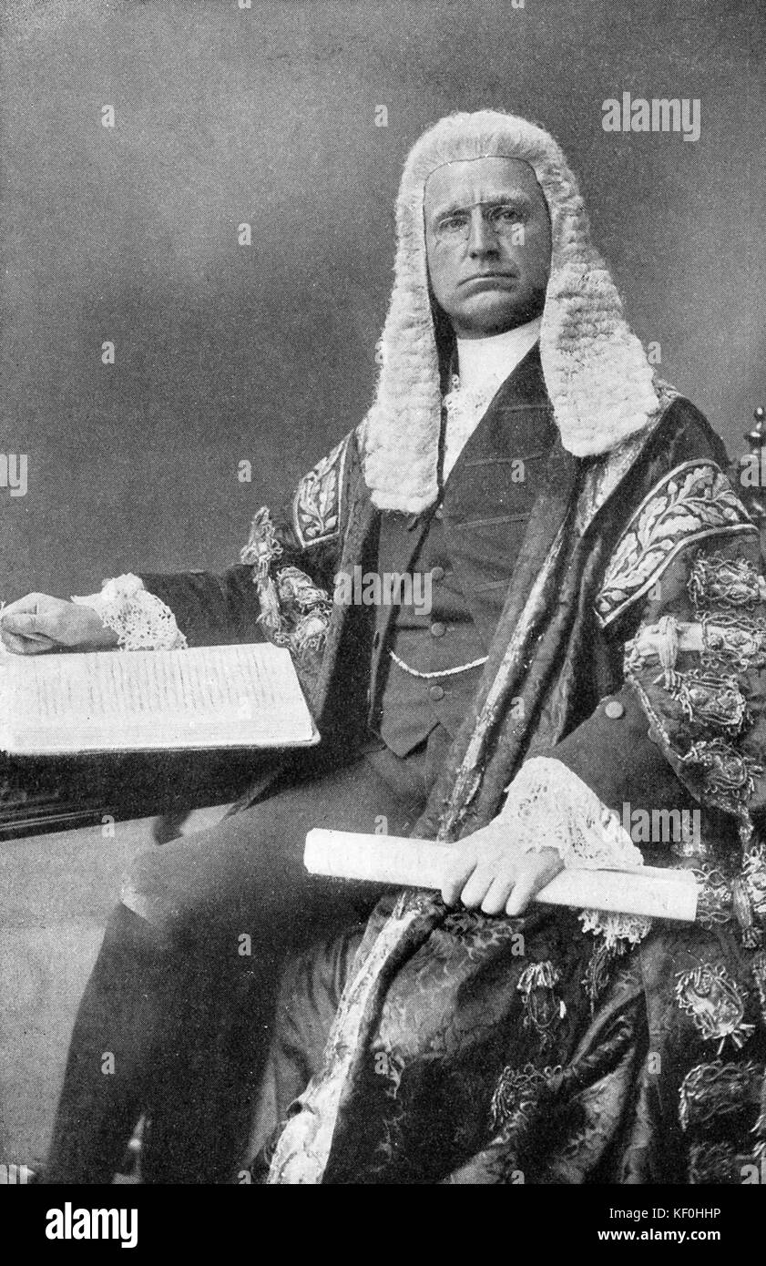 Henry A. Lytton as The Lord Chancellor in 'Iolanthe' by Gilbert and Sullivan. British comic actor 3 January 1865 - 15  August 1936. Creator of leading Gilbert and Sullivan roles. Stock Photo