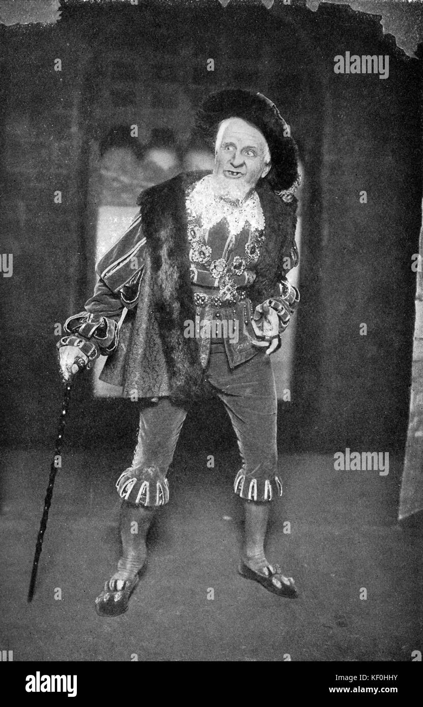 Henry A. Lytton as King Gama in 'Princess Ida' by Gilbert and Sullivan. British comic actor 3 January 1865 - 15  August 1936. Creator of leading Gilbert and Sullivan roles. Stock Photo