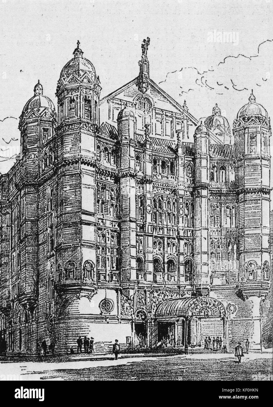 Royal English Opera House, (now the Palace Theatre), 1891. Artist's impression. Stock Photo