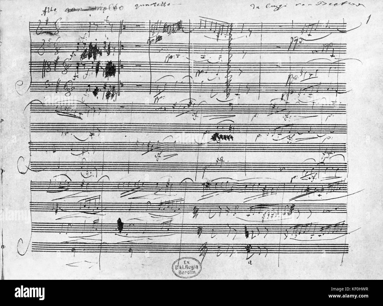 Ludwig van Beethoven's String Quartet in E Minor, opus 59, number 2