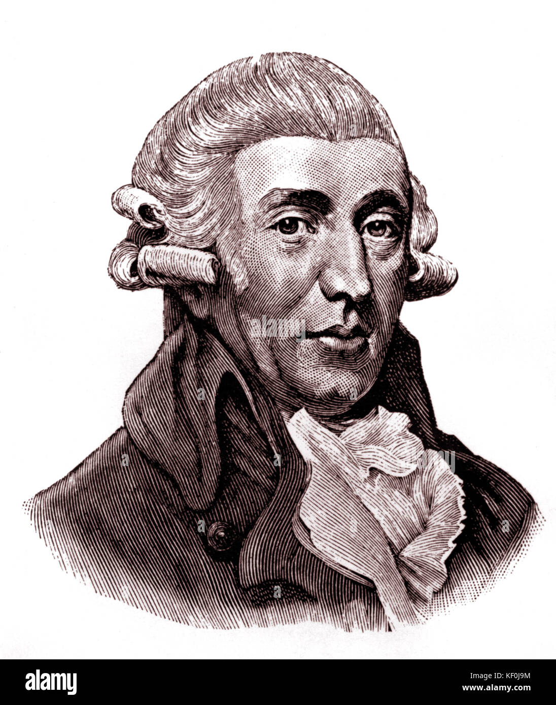 Franz Joseph Haydn portrait. Austrian composer 1732-1809. Stock Photo